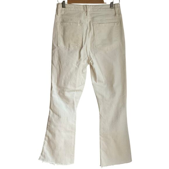 Frame White Distressed Jeans Denim Crop Boot Sz 26 - Picture 2 of 10